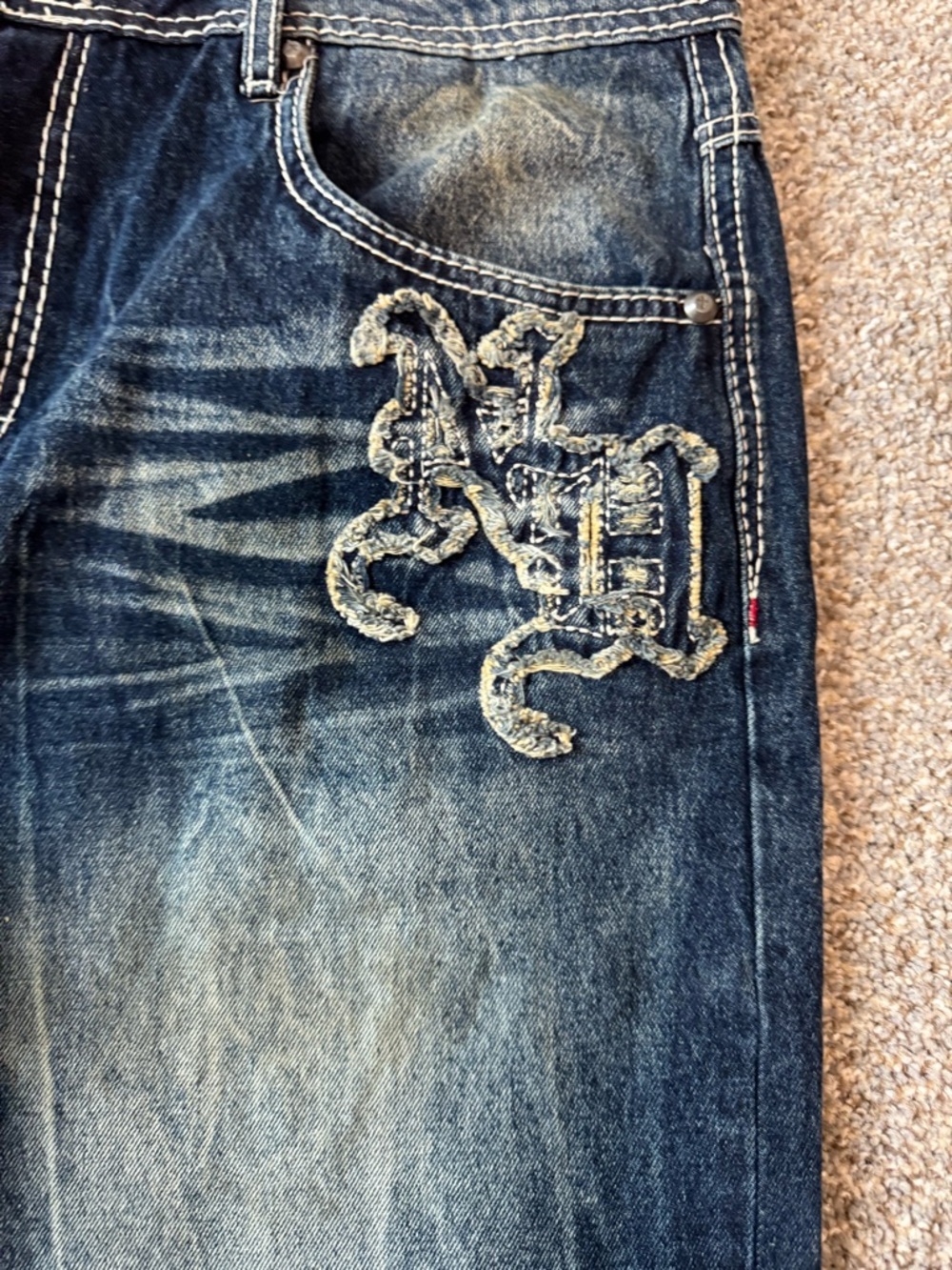 Ninth Hall Idle Blue Wash Straight Leg Jeans View 4